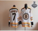 nhl boston bruins #7 esposito white [2013 stanley cup][patch A]