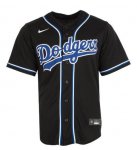 Custom Black Los Angeles Dodgers Fashion Replica Team Stitched Jerseys