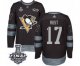 Men's Adidas Pittsburgh Penguins #17 Bryan Rust Authentic Black 1917-2017 100th Anniversary 2017 Stanley Cup Final NHL Jersey