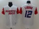 Men's Puerto Rico Baseball #12 Francisco Lindor Majestic White 2017 World Baseball Classic Stitched Jersey