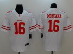 Mens San Francisco 49ers #16 Joe Montana Nike White Retired Player Vapor Untouchable Limited NFL Jerseys