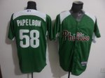 mlb jerseys philadephia phillies #58 papelbon green jersey