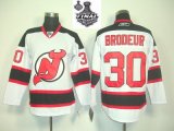 nhl new jersey devils #30 brodeur white [2012 stanley cup]