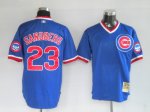 Baseball Jerseys chicago cubs sandberg #23 m&n blue