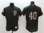 mlb san francisco giants #40 madison bumgarner green salute to service flexbase authentic collection jerseys