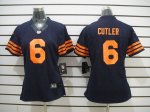 nike women nfl chicago bears #6 cutler blue [nike limited orange