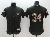 mlb houston astros #34 nolan ryan green salute to service flexbase authentic collection cooperstown jerseys