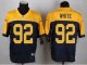 nike nfl green bay packers #92 white yellow and blue limited jerseys