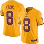 Men's Washington Redskins #8 Kirk Cousins gold Rush Limited Nike NFL jerseys