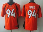 nike youth nfl denver broncos #94 ware orange jerseys [new]