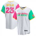 San Diego Padres Fernando #23 Tatis Jr. White City Connect Stitched Baseball Jersey