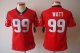 nike women nfl houston texans #99 watt red jerseys [nike limited