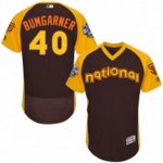 men's majesticsan francisco giants #40 madison bumgarner brown 2016 all star national league bp authentic collection flex base mlb jerseys