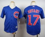youth mlb chicago cubs #17 kris bryant blue majestic cool base jerseys