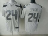 nike nfl seattle seahawks #24 lynch grey jerseys