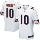 Men's NFL Chicago Bears #10 Mitchell Trubisky Nike White 2017 Draft Pick Game Jersey