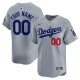 Custom Los Angeles Dodgers Gray Road Limited Jersey