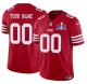 San Francisco 49ers Active Player Custom Red 2024 F.U.S.E. Super Bowl LVIII Patch Vapor Untouchable Limited Football Stitched Jersey