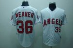 Baseball Jerseys los angeles angels #36 weaver white(cool base)