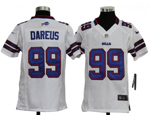 nike youth nfl buffalo bills #99 dareus white jerseys