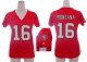 nike women nfl san francisco 49ers #16 joe red [draft him ii top
