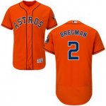 Men mlb houston astros #2 Alex Bregman orange majestic flexbase authentic collection jerseys