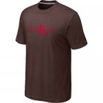 nba houston rockets big & tall primary logo brown T-Shirt