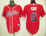 Baseball Jerseys atlanta braves #6 cox red