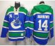 nhl vancouver canucks #14 burrows blue-green [pullover hooded sw