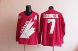 nhl team canada olympic #7 bourque m&n red cheap jerseys