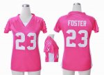 nike women nfl houston texans #23 foster pink jerseys [draft him