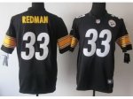 nike nfl pittsburgh steelers #33 redman black [game]