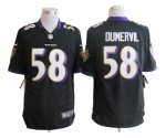 nike nfl baltimore ravens #58 dumervil black jerseys [game]