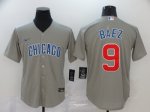 Men's Chicago Cubs #9 Javier Baez Grey 2020 Stitched Baseball Jersey