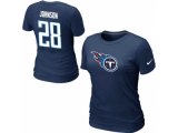 Women Nike Tennessee Titans #28 Chris Johnson Name & Number T-Sh