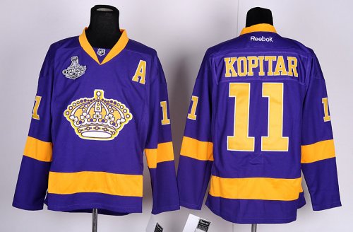 nhl los angeles kings #11 kopitar purple jerseys [2012 stanley c