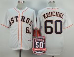 mlb houston astros #60 dallas keuchel white cool base 50th anniversary patch jerseys