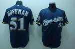 Baseball Jerseys milwaukee brewers #51 hoffman blue[40th patch]