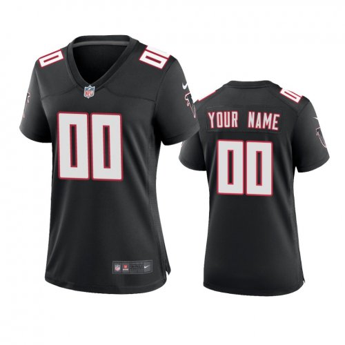 Women\'s Atlanta Falcons Custom Black 2020 Throwback Game Jersey