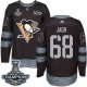 Men Pittsburgh Penguins #68 Jaromir Jagr Black 1917-2017 100th Anniversary Stanley Cup Finals Champions Stitched NHL Jersey