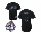 2015 World Series mlb jerseys new york mets #5 wright black[Fash
