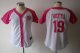 women mlb jerseys cincinnati reds #19 votto white and pink(2012