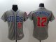 mlb chicago cubs #12 kyle schwarber majestic grey flexbase authentic collection jerseys