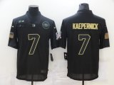 Football San Francisco 49ers #7 Colin Kaepernick Stitched Black 2020 Salute To Service Limited Jersey