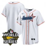 Custom Houston Astros World Series Stitched White Special Limited Cool Base Jersey
