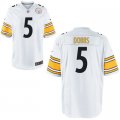 Men's NFL Pittsburgh Steelers #5 Josh Dobbs Nike White 2017 Draft Pick Game Jersey