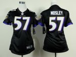 nike women nfl baltimore ravens #57 mosley black jerseys