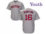 Youth MLB Boston Red Sox #16 Andrew Benintendi Majestic Grey Cool Base Jerseys