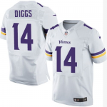Men's Minnesota Vikings #14 Stefon Diggs White Nike NFL Elite Jerseys