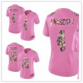 Women Football Dallas Cowboys Stitched Pink Camouflage Font Love Vapor Untouchable Limited Jerseys